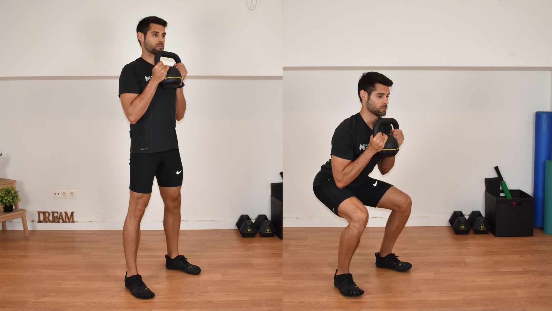 SENTADILLA KETTLEBELL RUTINA EJERCICIOS CON KETTLEBELL